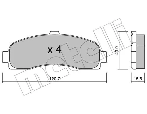 Brake Pad Set, disc brake (22-0145-0)