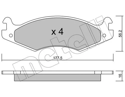 Brake Pad Set, disc brake (22-0133-0)