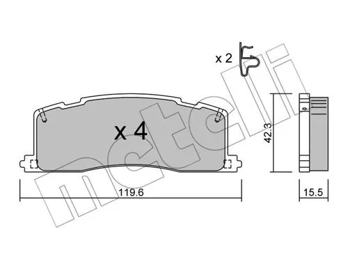 Brake Pad Set, disc brake (22-0426-0)