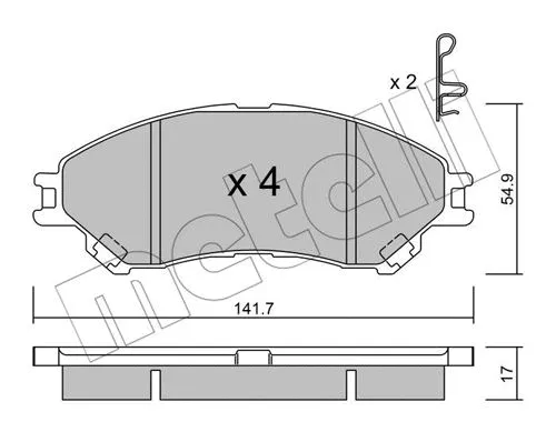 Brake Pad Set, disc brake (22-0996-0)