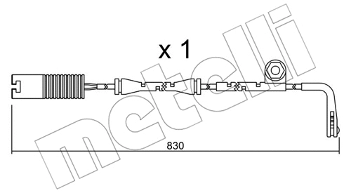 Warning Contact, brake pad wear (SU.104)