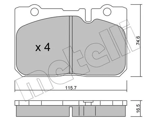 Brake Pad Set, disc brake (22-0757-0)