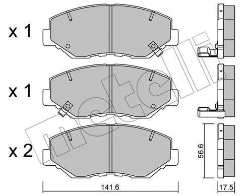 Brake Pad Set, disc brake (22-0606-0)