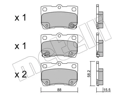 Brake Pad Set, disc brake (22-0761-0)
