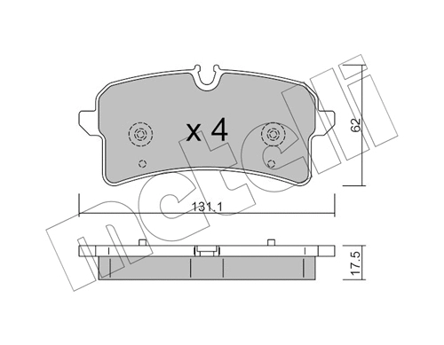Brake Pad Set, disc brake (22-1261-0)