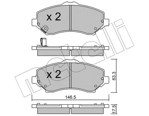 Brake Pad Set, disc brake (22-0862-0)