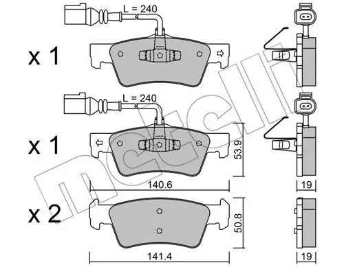 Brake Pad Set, disc brake (22-0661-0)