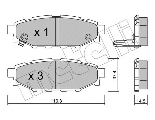 Brake Pad Set, disc brake (22-0764-0)