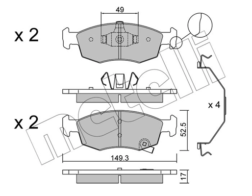 Brake Pad Set, disc brake (22-0274-6)