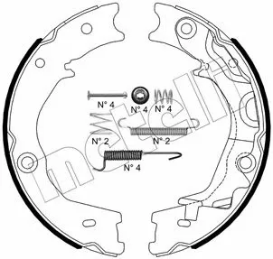 Brake Shoe Set, parking brake (53-0586K)