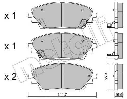 Brake Pad Set, disc brake (22-0992-0)