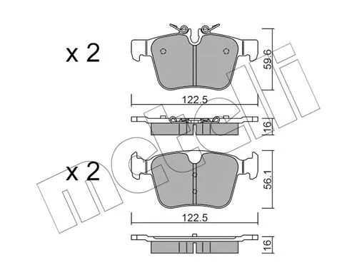 Brake Pad Set, disc brake (22-1122-0)