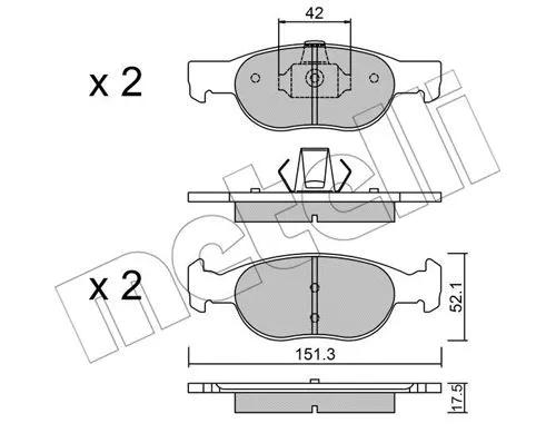 Brake Pad Set, disc brake (22-0079-1)