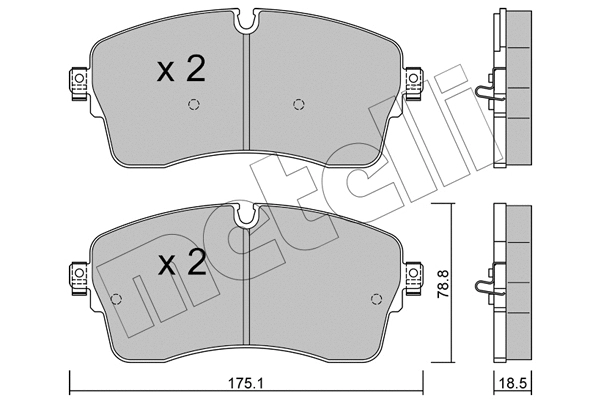 Brake Pad Set, disc brake (22-1250-1)