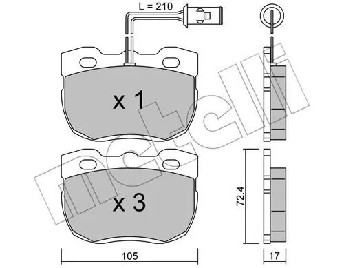 Brake Pad Set, disc brake (22-0177-0)