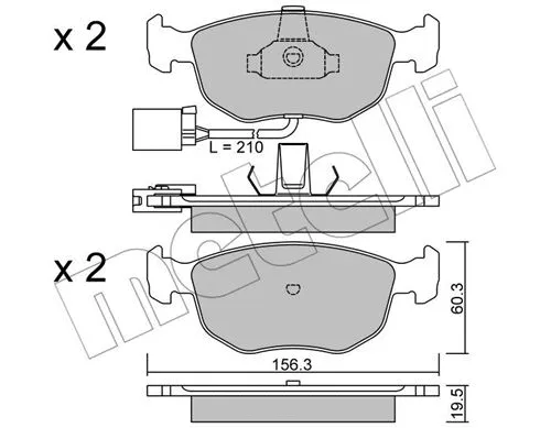 Brake Pad Set, disc brake (22-0656-1)