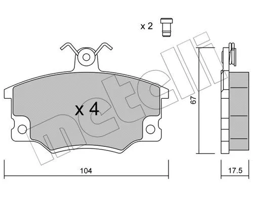 Brake Pad Set, disc brake (22-0030-1)