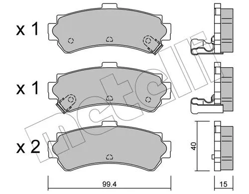 Brake Pad Set, disc brake (22-0403-0)