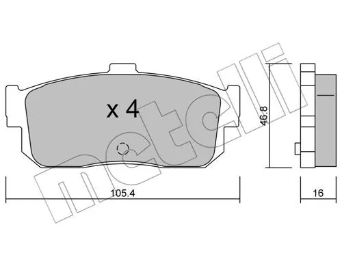 Brake Pad Set, disc brake (22-0193-0)