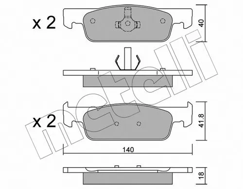 Brake Pad Set, disc brake (22-0975-3)