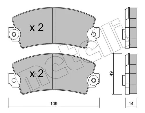 Brake Pad Set, disc brake (22-0005-1)