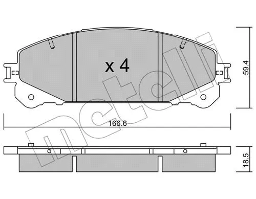 Brake Pad Set, disc brake (22-0938-1)