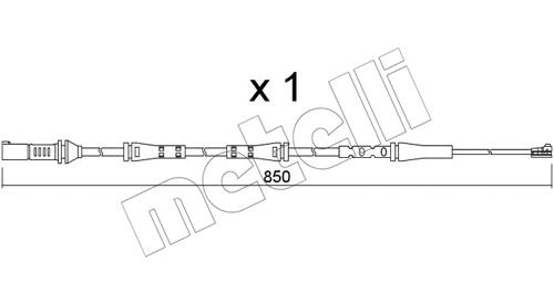 Warning Contact, brake pad wear (SU.374)