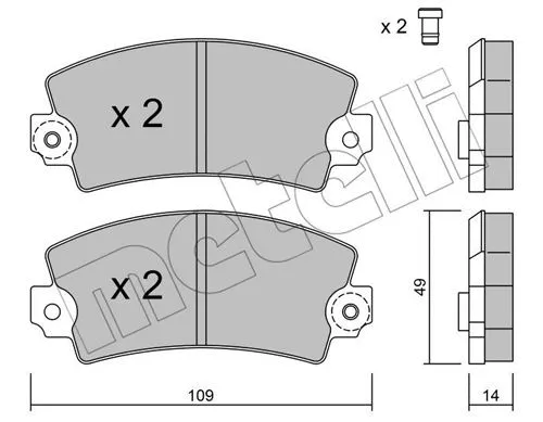 Brake Pad Set, disc brake (22-0005-5)