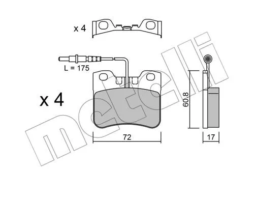 Brake Pad Set, disc brake (22-0060-0)