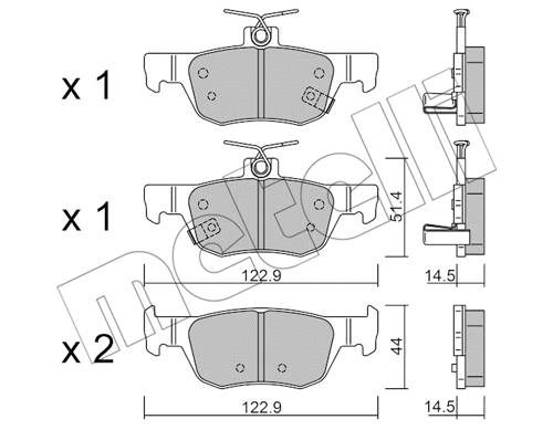 Brake Pad Set, disc brake (22-1226-0)