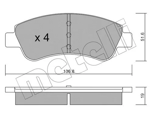 Brake Pad Set, disc brake (22-0327-0)