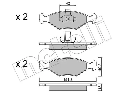 Brake Pad Set, disc brake (22-0273-2)