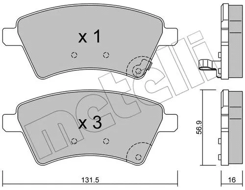 Brake Pad Set, disc brake (22-0702-0)