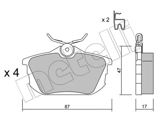Brake Pad Set, disc brake (22-0347-0)