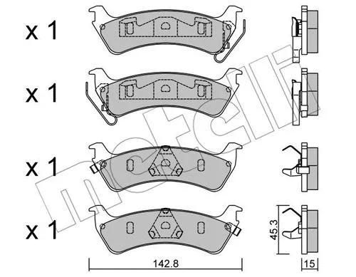 Brake Pad Set, disc brake (22-0527-0)