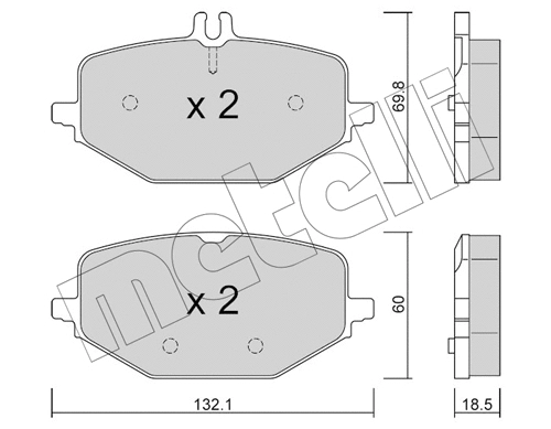 Brake Pad Set, disc brake (22-1274-0)