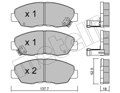 Brake Pad Set, disc brake (22-0384-0)