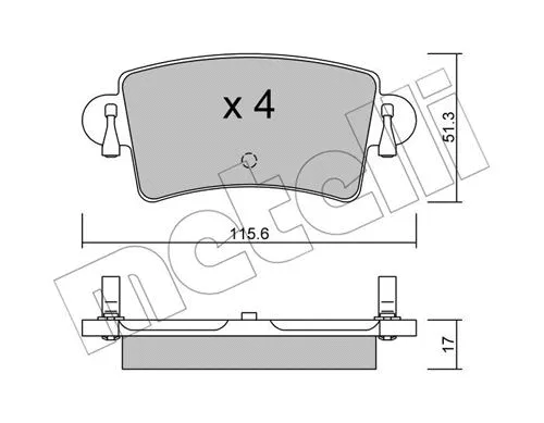 Brake Pad Set, disc brake (22-0546-0)