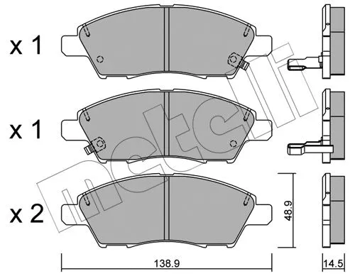 Brake Pad Set, disc brake (22-1079-0)