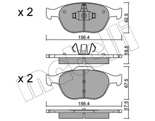Brake Pad Set, disc brake (22-0533-0)