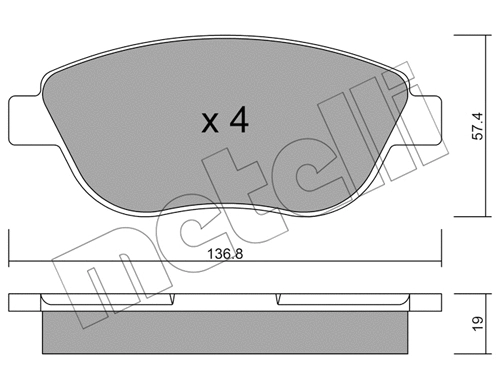 Brake Pad Set, disc brake (22-0322-1)