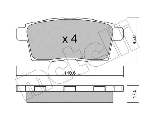 Brake Pad Set, disc brake (22-0873-0)