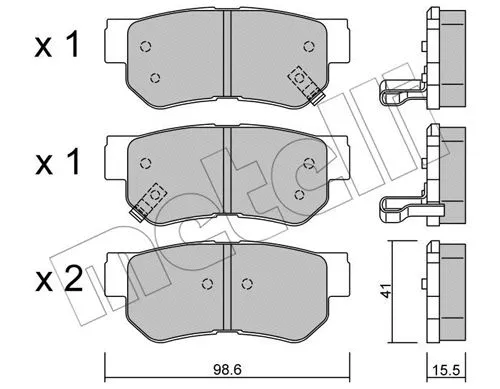 Brake Pad Set, disc brake (22-0365-0)