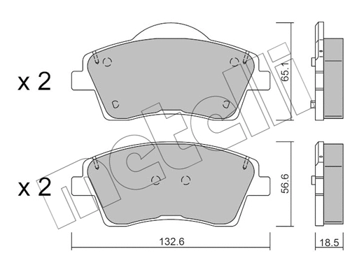 Brake Pad Set, disc brake (22-1249-0)
