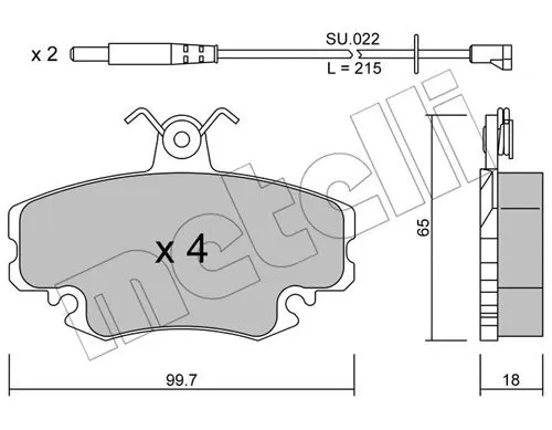 Brake Pad Set, disc brake (22-0120-0K)