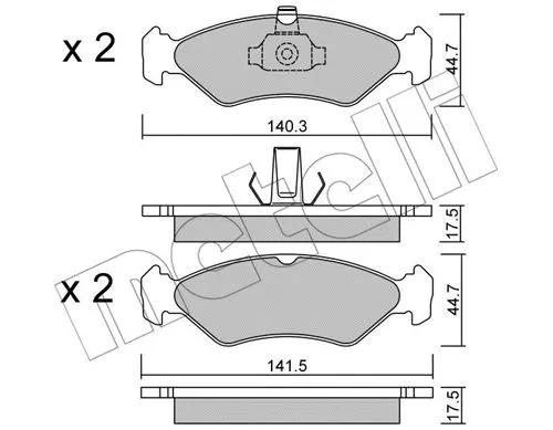 Brake Pad Set, disc brake (22-0088-0)