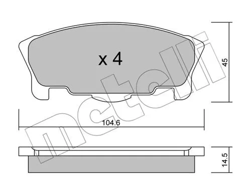 Brake Pad Set, disc brake (22-0458-0)