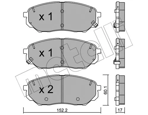 Brake Pad Set, disc brake (22-1096-0)