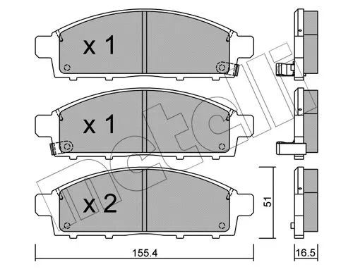 Brake Pad Set, disc brake (22-0791-0)