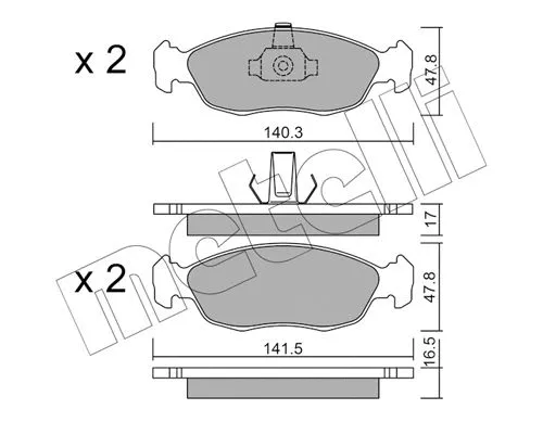 Brake Pad Set, disc brake (22-0156-1)
